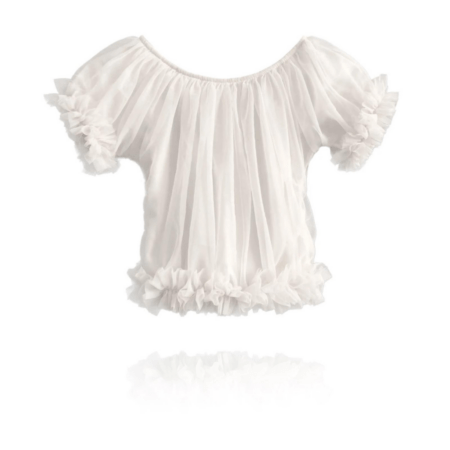 DOLLY Frilly pluus valge