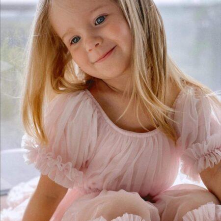 DOLLY Frilly kleit helelilla