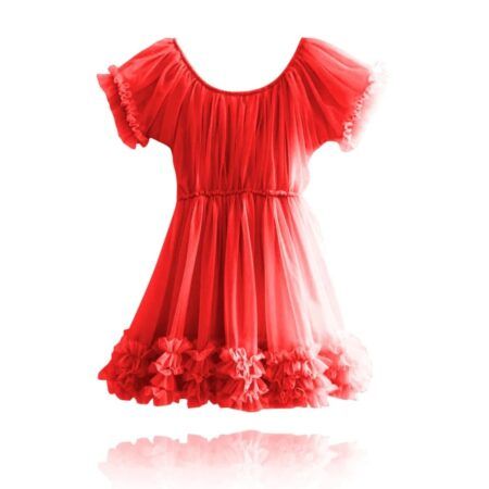 DOLLY Frilly kleit punane