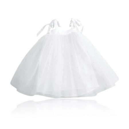 DOLLY pärlitega kleit valge